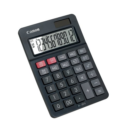 Canon AS-120 II 12 Digit Desktop Calculator Black 4722C002