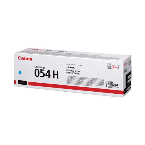 Canon 054H Toner Cartridge High Yield Cyan 3027C002