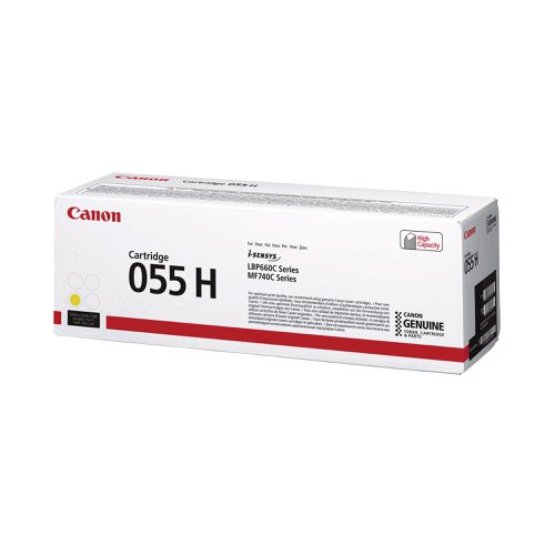 Canon 055H Toner Cartridge High Yield Yellow 3017C002