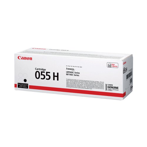 Canon 055H Toner Cartridge High Yield Black 3020C002