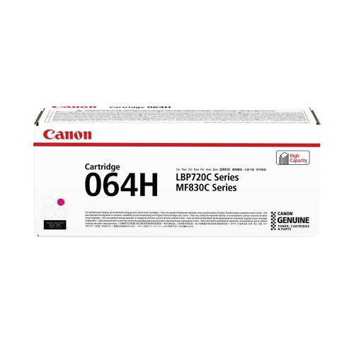 Canon 064H Toner Cartridge High Yield Magenta 4934C001