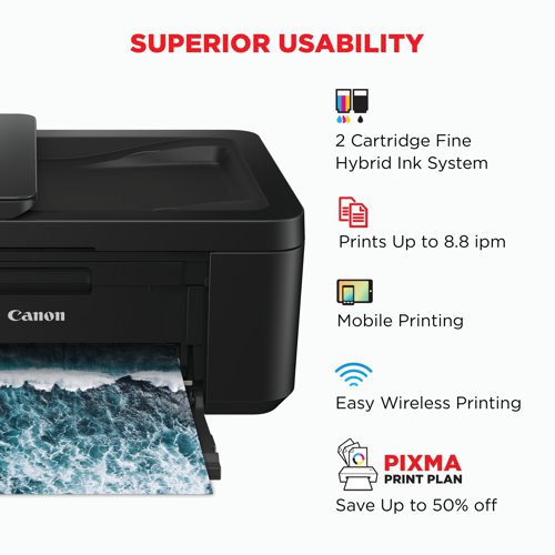 Canon PIXMA TR4750i A4 4-in-1 Wireless Colour Inkjet Printer 5074C008