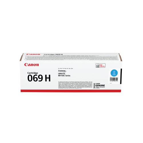 Canon 069H Toner Cartridge High Yield Cyan 5097C002