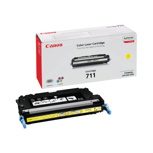 Canon 711Y Toner Cartridge Yellow 1657B002