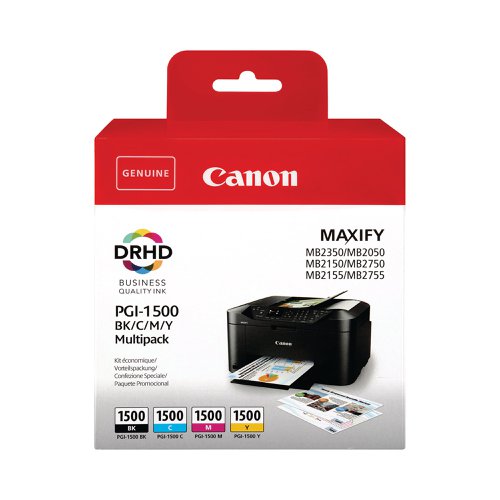 Canon PGI-1500 Inkjet Cartridge Multipack CMYK 9218B006