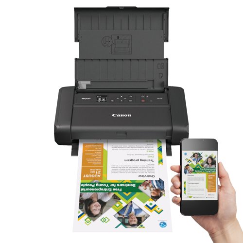 Canon MAXIFY BX110 Wireless Portable Colour Inkjet Printer with Battery 7069C042