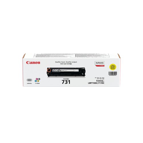 Canon 731Y Toner Cartridge Yellow 6269B002