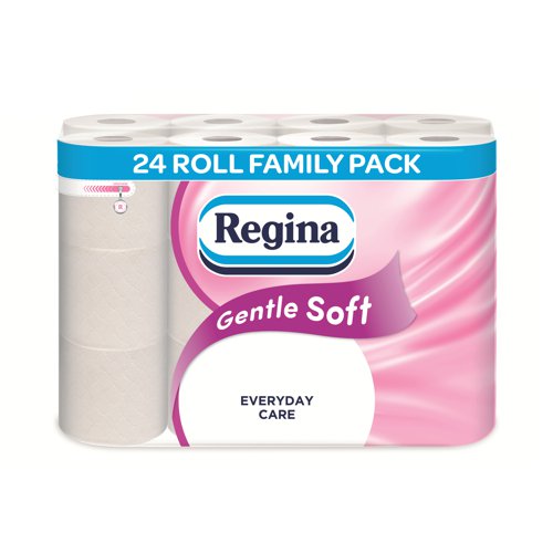 Regina Gentle Soft 3-Ply Toilet Rolls (Pack of 24) 1102199 Toilet Tissue CPD01408