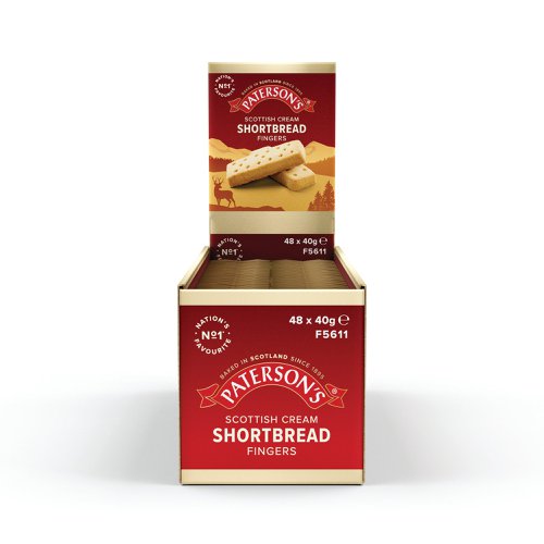 Patersons Scottish Shortbread Fingers (Pack of 48) 0401228 | Burtons Biscuit Co