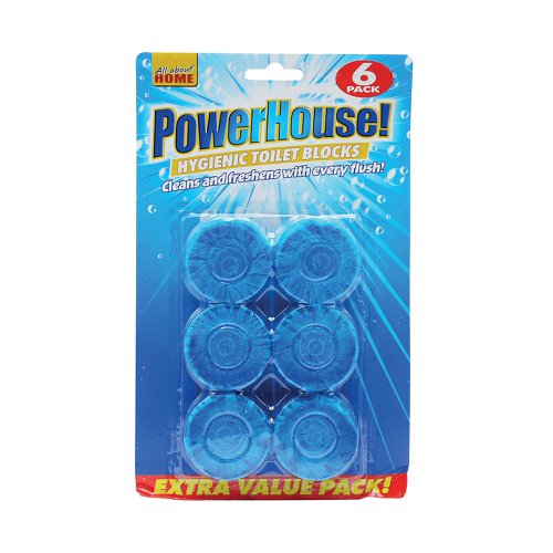 Power House Hygienic Toilet Blocks Blue Pack of 6 768202 / 113655