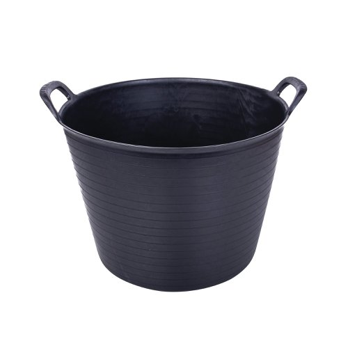 This 42 litre Flexi Tub is made from 100% recycled LDPE, which is robust and flexible. Suitable for both indoor and outdoor use, the tub features two handles and the bucket style makes it easy to store and stack. Measuring 380mm high with a base diameter of 350mm and a top diameter of 480mm, the tub is supplied in black.