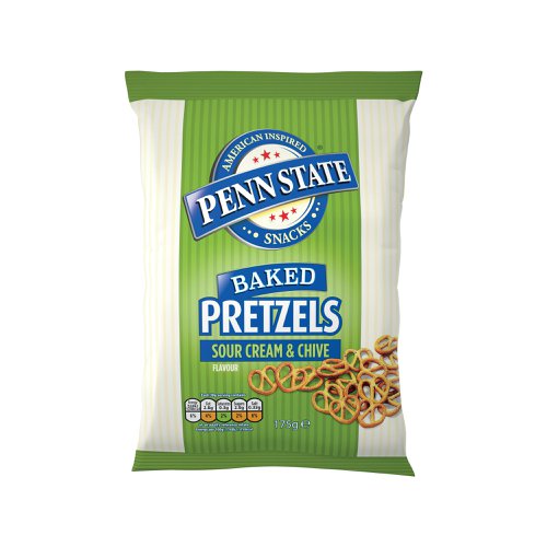 Penn State Sour Cream and Chive Baked Pretzels 175g (Pack of 8) 0401233