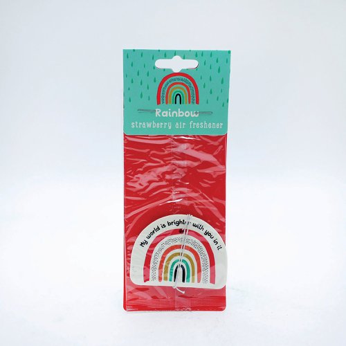 Car Air Freshener Rainbow Design Strawberry fragrance (Pack of 12) 457615