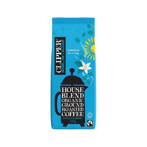 Clipper Fairtrade Decaffeinated Coffee Roast and Ground Organic 227g CTN268