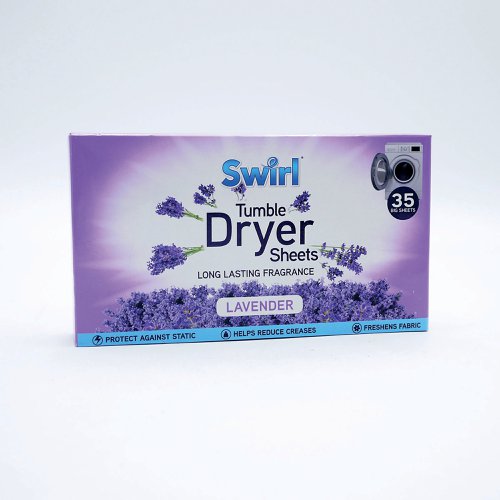 Swirl Tumble Dryer Laundry Sheets 35 Sheets Per Pack Lavender (Pack of 20) 1012075