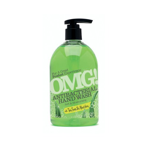 OMG Hand Wash Antibacterial Tea Tree/Aloe Vera 500ml (Pack of 12) OMGABHW-GR | CPD