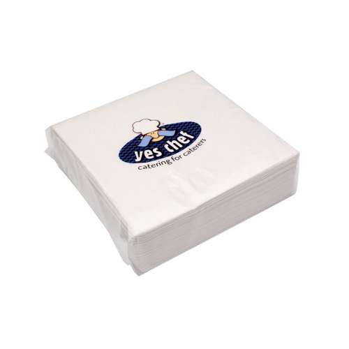 White 2-Ply Paper Napkins 400x400mm (Pack of 100) 0502122