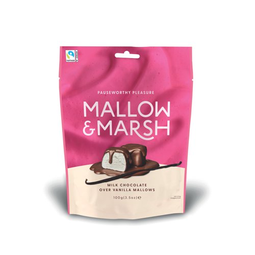 Mallow Marsh Vanilla Marshmallow In Milk Chocolate Pouch (Pack of 6) 0401305