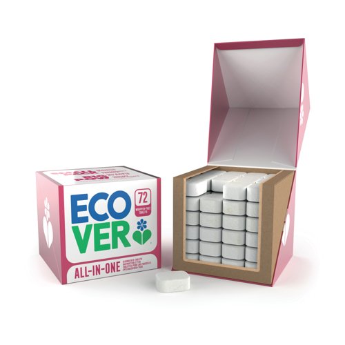 Ecover All In One Dishwasher Tablets Lemon + Mandarin (Pack of 72) 1002155
