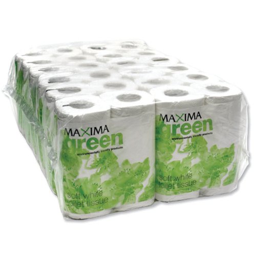 Maxima Green 2-Ply White Toilet Roll 200 Sheet (48 Pack) KMAX200G Toilet Tissue CPD43427