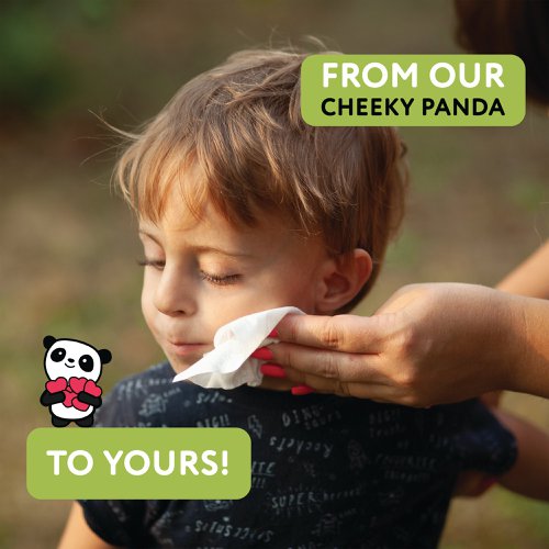 Cheeky Panda Biodegradable Bamboo Baby Wipes (Pack of 60) Wipes (Pack of 12) BABYW-GBR | The Cheeky Panda Ltd