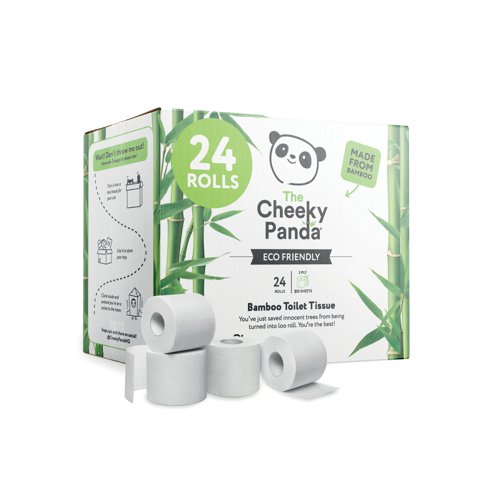 Cheeky Panda 3-Ply Toilet Tissue 200 sheets (Pack of 24) PFTOILT24 Toilet Tissue CPD63028