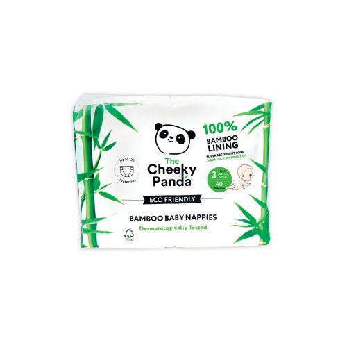 Cheeky Panda Baby Nappies Size 3 6-11kg 4x40 (Pack of 160) NAPPS3X4-V2