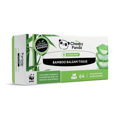 Cheeky Panda Bamboo Balsam Tissues 64 wipes (Pack of 12) BALSTX12