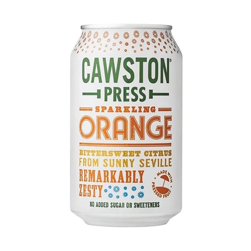 Cawston Press Sparkling Orange Soft Drink 330ml Can (Pack of 24) CANS113