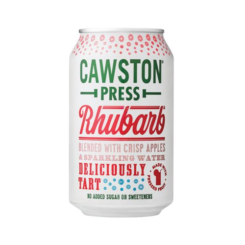 Cawston Press Sparkling RhubarbSoft Drink 330ml Can (Pack of 24) CANS102