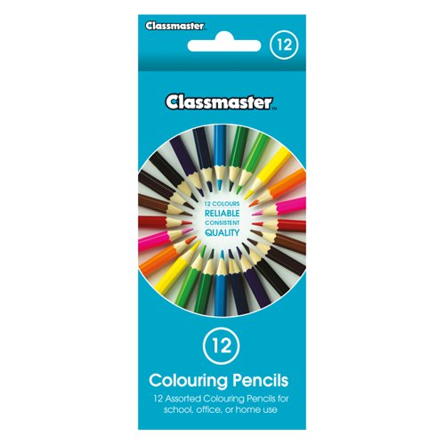 Classmaster Colouring Pencils Assorted (Pack of 12) CPW12