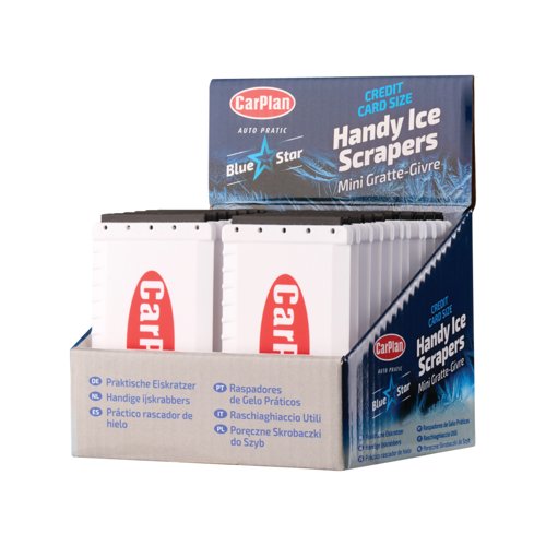 Carplan Credit Card Size Ice Scraper Pack of 24 ISC001