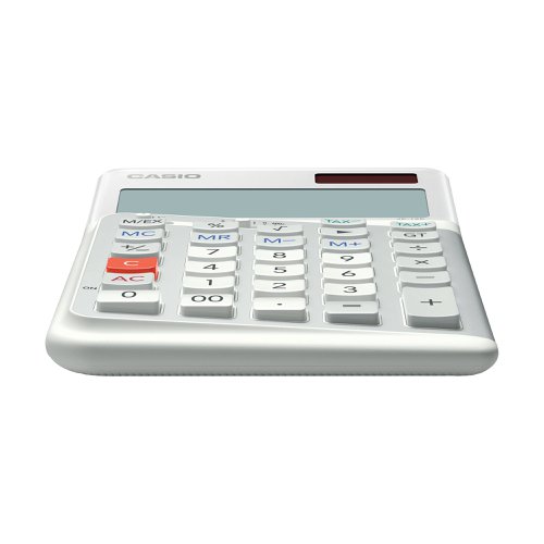 Casio JE-12E 12 Digit Ergonomic Compact Desktop Calculator White JE-12E-WE