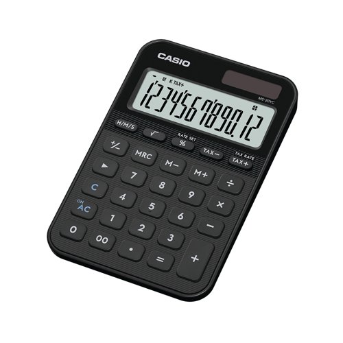 Casio MS-20YC Mini Desk Calculator Black MS-20YC-BK-W-EP