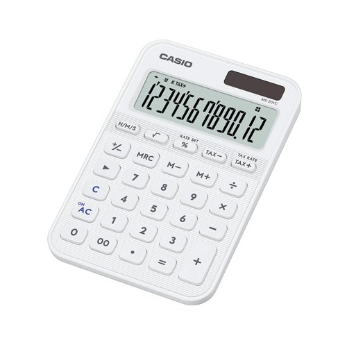 Casio MS-20YC Mini Desk Calculator White MS-20YC-WE-W-EP