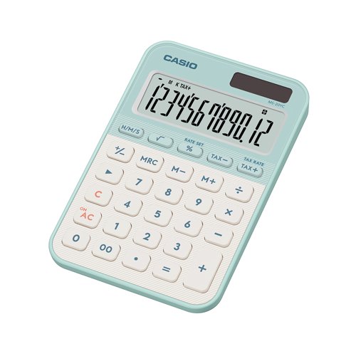 Casio MS-20YC Mini Desk Calculator Light Green MS-20YC-LG-W-EP
