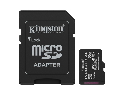 Kingston Industrial MicroSD Memory Card 8GB SD Adapter SDCIT2/8GB