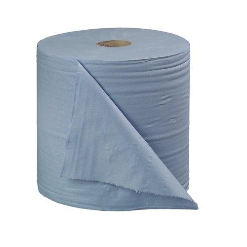 2Work Forecourt Paper Roll 2-Ply 270mmx400m Blue (Pack of 2) CT34137