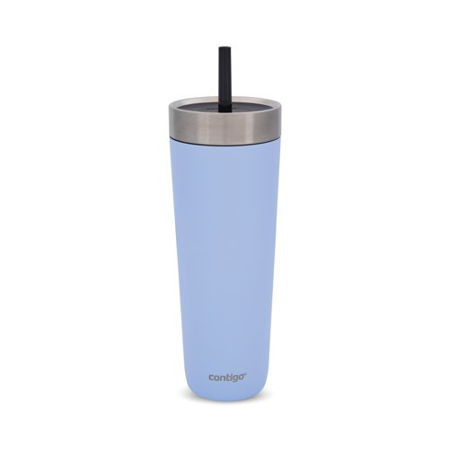 Contigo Luxe Steel Insulated Travel Tumbler/Straw 24oz Periwink 2212919