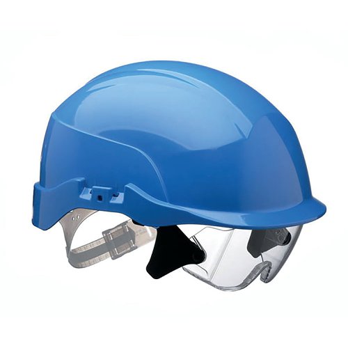 Centurion Spectrum Safety Helmet with Integrated Eye Protection White