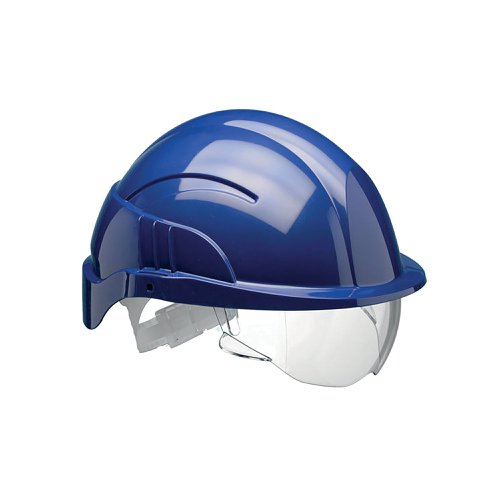 Centurion Vision Plus Safety Helmet with Integrated Visor Blue