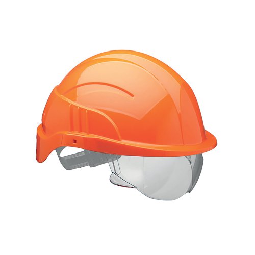 Centurion Vision Plus Safety Helmet with Integrated Visor Orange CNS10PLUSEORA