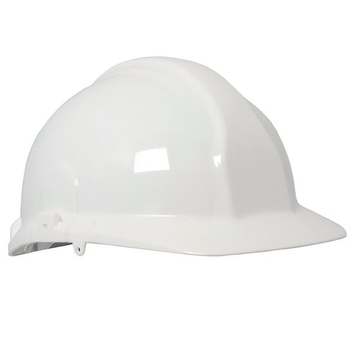 Centurion 1100 Full Peak Safety Ratchet Helmet White