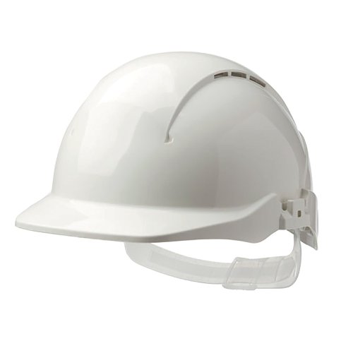 Centurion Concept Core Full Peak Slip Ratchet Vented Safety Helmet White CNS09CWF