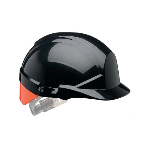 Centurion ReflexSlip Ratchet Safety Helmet with Orange Rear Flash Black CNS12KHVOA