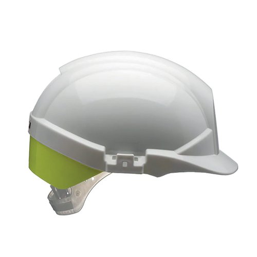 Centurion ReflexWheel Ratchet Safety Helmet with Yellow Flash White CNS12WHVYR