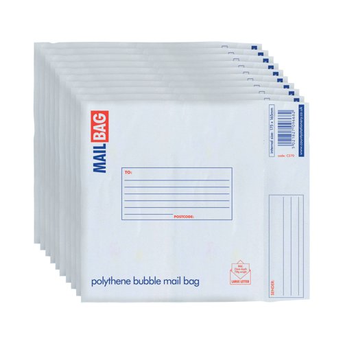 County Stationery Poly Bubble Envelopes 175x165mm (Pack of 10) C270