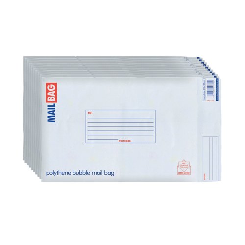 County Stationery Poly Bubble Envelopes Medium 210x335mm (Pack of 10) C272