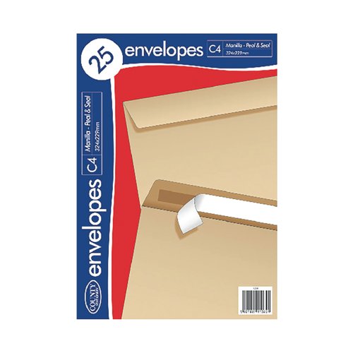 County Stationery C5 Env x25 Peel/Seal Manilla Pack of 20 C507 C507