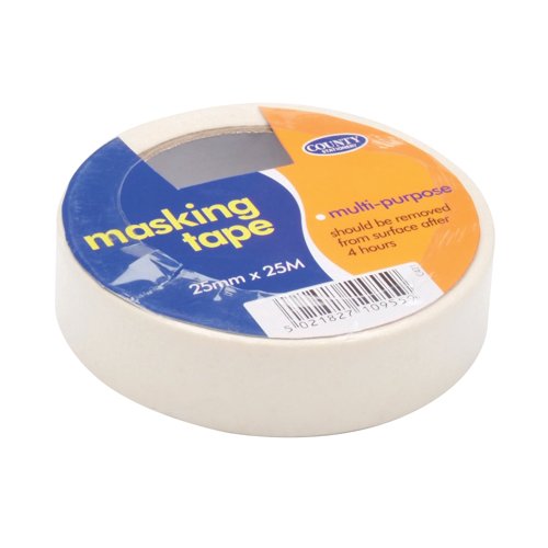 County Stationery Masking Tape 25mmx25m (Pack of 12) C421